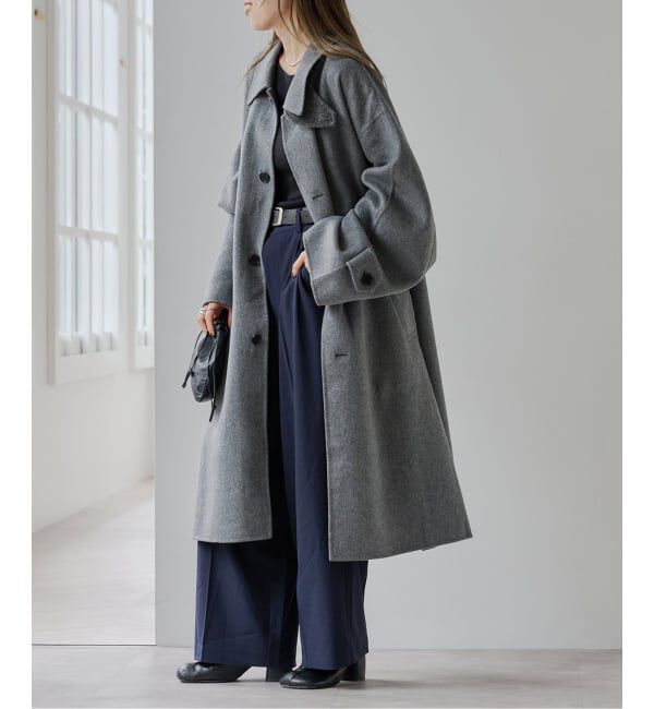 OUTDOOR PRODUCTS Usual Things「ダブルフェイスステンカラーコート」|ステンカラーコート|