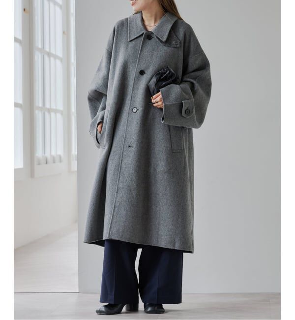 OUTDOOR PRODUCTS Usual Things「ダブルフェイスステンカラーコート」|ステンカラーコート|