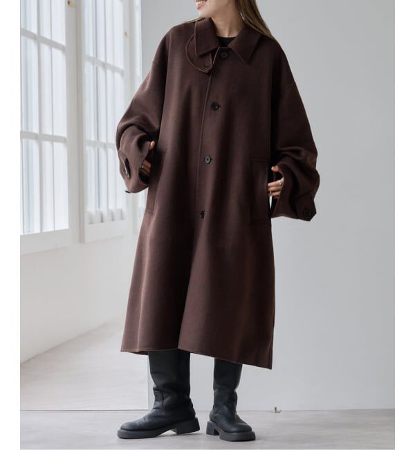 OUTDOOR PRODUCTS Usual Things「ダブルフェイスステンカラーコート」|ステンカラーコート|