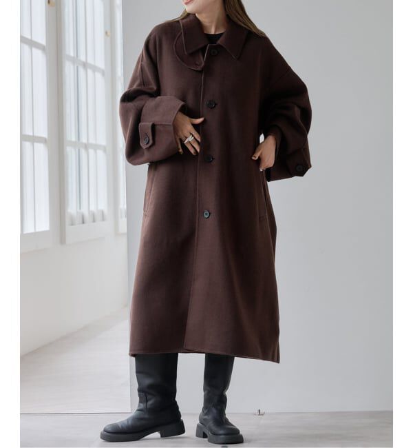 OUTDOOR PRODUCTS Usual Things「ダブルフェイスステンカラーコート」|ステンカラーコート|