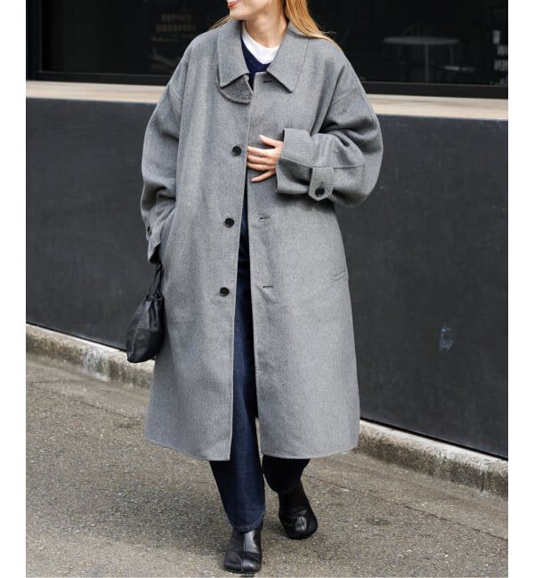 OUTDOOR PRODUCTS Usual Things「ダブルフェイスステンカラーコート」|ステンカラーコート|