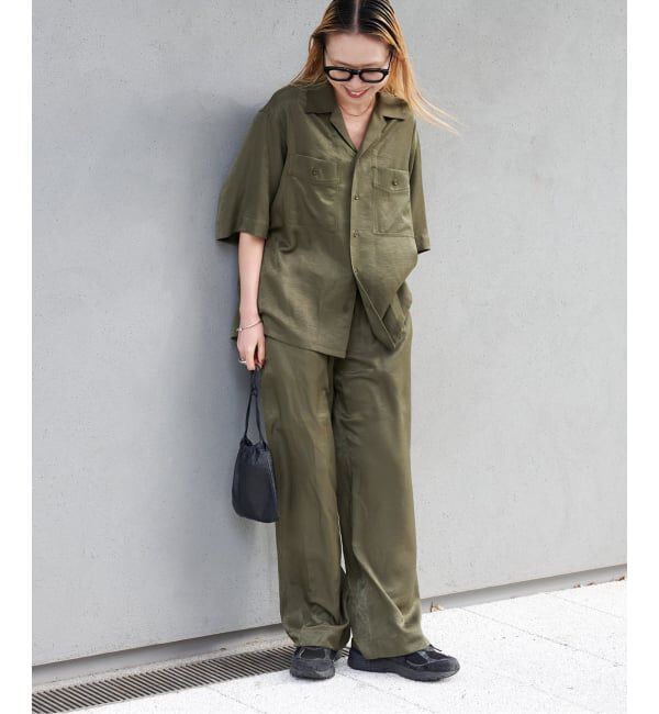 OUTDOOR PRODUCTS Usual Things「≪予約≫ヴィンテージサテンタンブラーイージーパンツ」|スラックス|