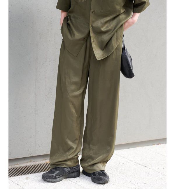 OUTDOOR PRODUCTS Usual Things「≪予約≫ヴィンテージサテンタンブラーイージーパンツ」|スラックス|