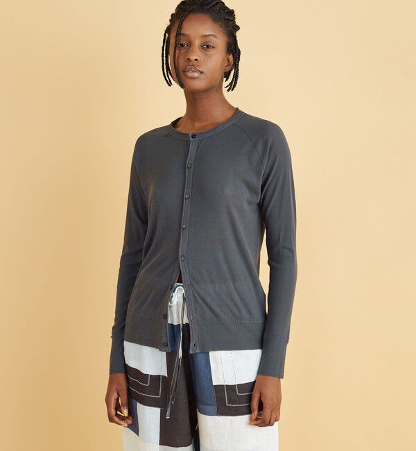 GALERIE VIE「ガーゼフライスジャージー クルーネックカーディガン」|カーディガン|