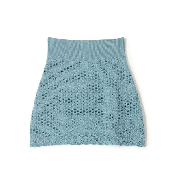 BACCA「ウールレースニットミニスカート」|スカート|63 ライトブルー
