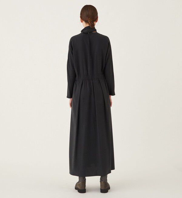 GALERIE VIE「シルクサンドウォッシュ スカーフカラーマキシワンピース」|ワンピース|