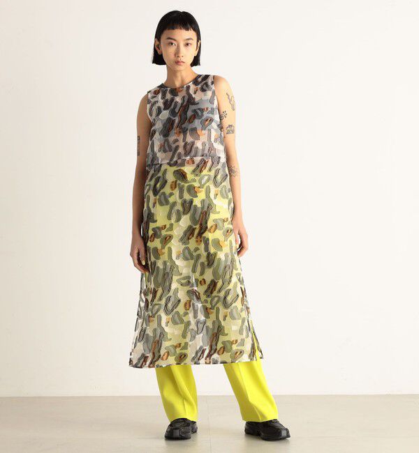 Edition「バックサテンジョーゼット スラックス」|スラックス|