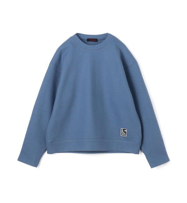 CABaN「CABaN ウールコットンダブルフェイス クルーネックプルオーバー」|スウェット・ジャージ|65 ブルー