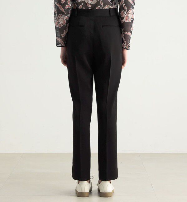 BACCA「ジョーゼットサテン ストレートパンツ」|スラックス|