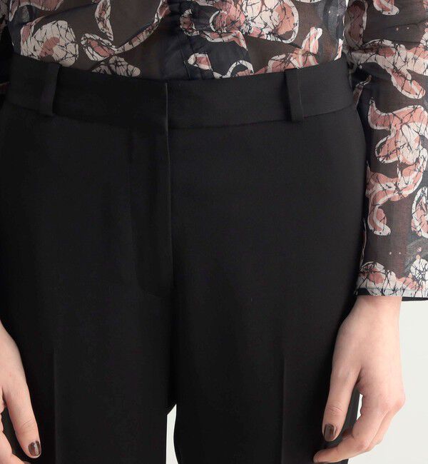 BACCA「ジョーゼットサテン ストレートパンツ」|スラックス|