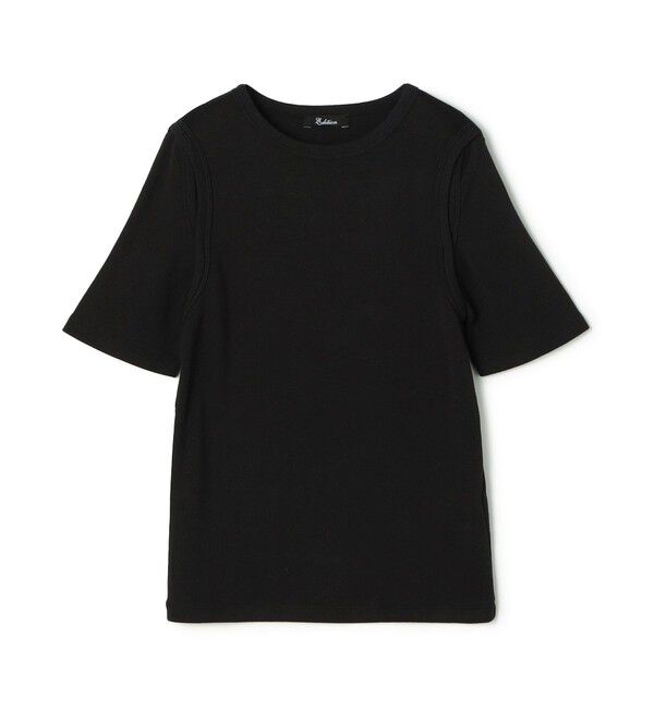Edition「コットンフライス カットスリーブTシャツ」|Tシャツ・カットソー|19 ブラック