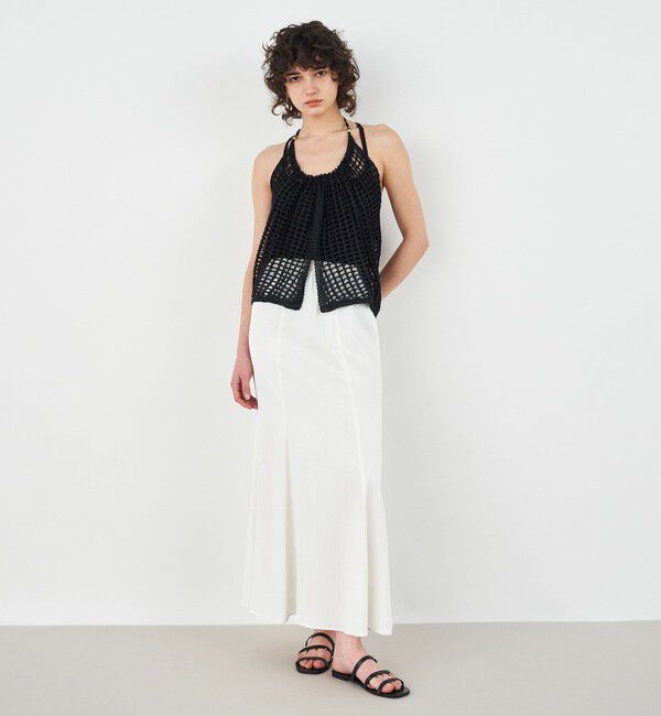 DES PRES「メッシュホイルプリント ホルターネックトップス」|キャミソール|