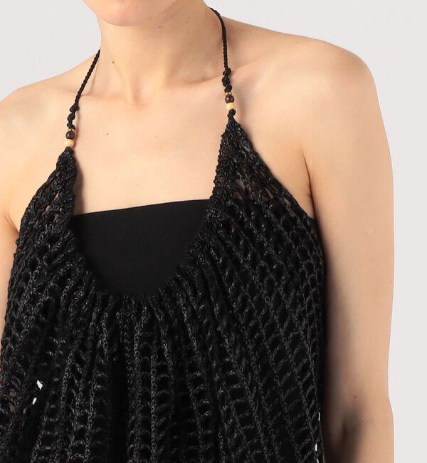 DES PRES「メッシュホイルプリント ホルターネックトップス」|キャミソール|