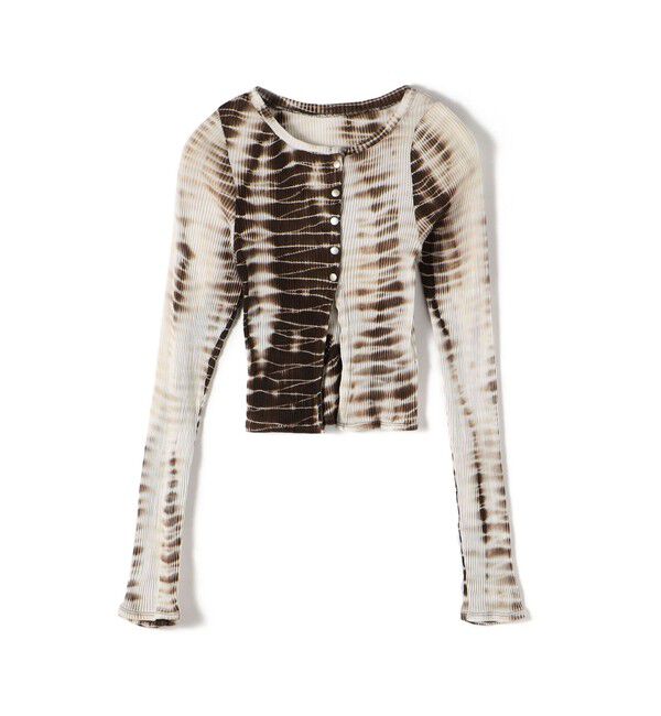 BACCA「タイダイコットン ショートカーディガン」|Tシャツ・カットソー|46 ブラウン系