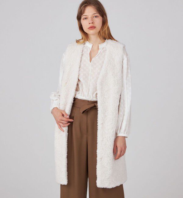 トゥモローランド　Ballsey ランダムファー Vネックロング ジレ ランダムファー Vネックロングジレ（Ballsey）｜ルミネのファッション