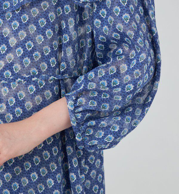 SOULEIADO「ポリエステルプリント フリルカラーワンピース」|ワンピース|