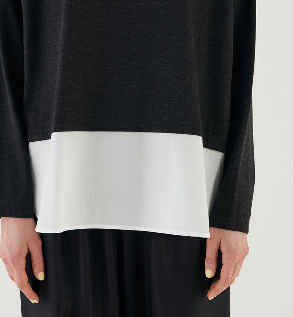 GALERIE VIE「クリアウォッシャブル シャツコンビプルオーバー」|Tシャツ・カットソー|