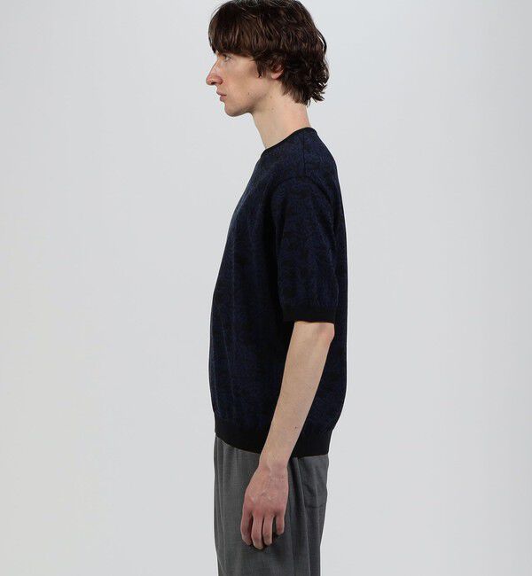 TOMORROWLAND MENS「TOMORROWLAND tricot ペイズリー柄 コットンハーフスリーブ ニット」|ニット・セーター|