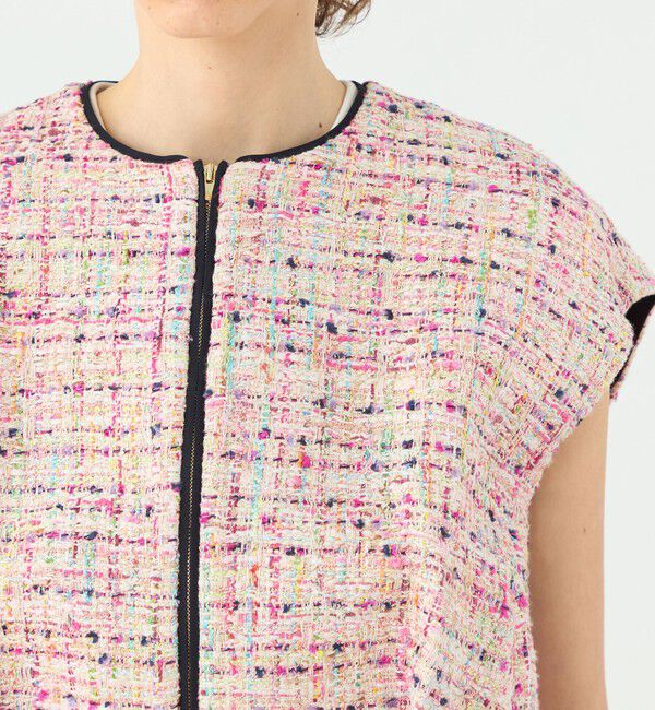 TOMORROWLAND collection「コロレファンシーツイード ジップアップジレ」|ベスト・ジレ|