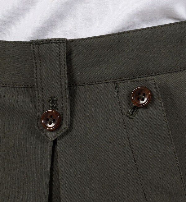 TOMORROWLAND MENS「コットン グラスツイル 1プリーツ ワイドパンツ」|チノ|