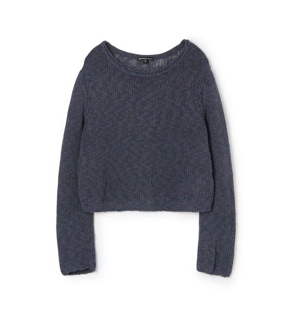 JAMES PERSE「コットンリネンオープンワーク クルーネックプルオーバー WVP3093」|ニット・セーター|68 ネイビー系