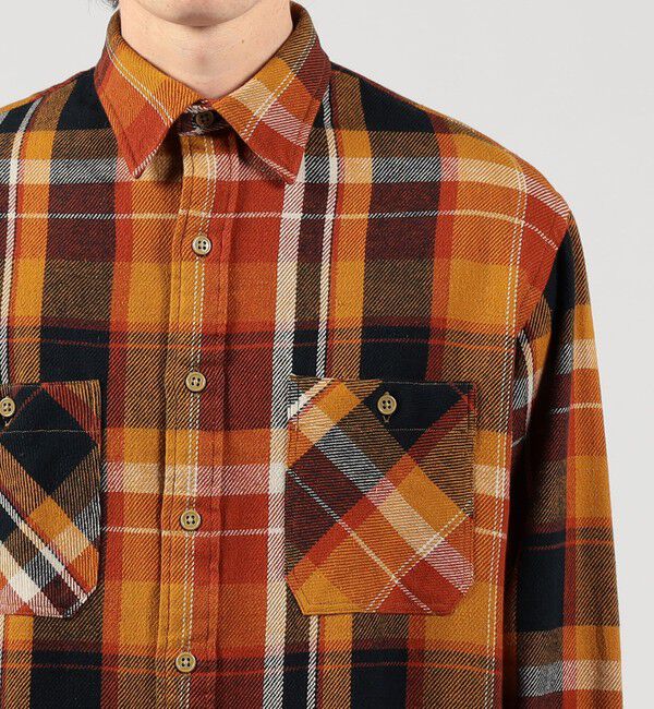 TOMORROWLAND MENS「コットンビエラチェック ダブルポケット ロングスリーブシャツ」|シャツ・ブラウス|