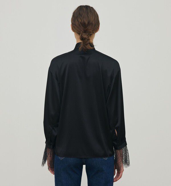 DES PRES「シルクサテン ラッフルシャツ」|シャツ・ブラウス|