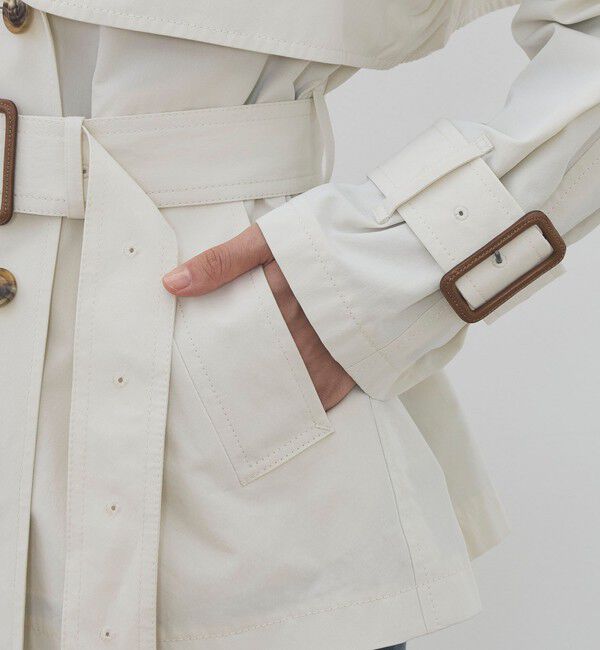 DES PRES「【WEB先行予約】 コットンドライクロス ショートトレンチコート」|トレンチコート|