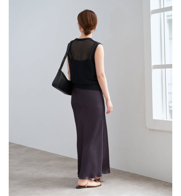 IENA「《追加13》ダブルサテンスカート」|スカート|