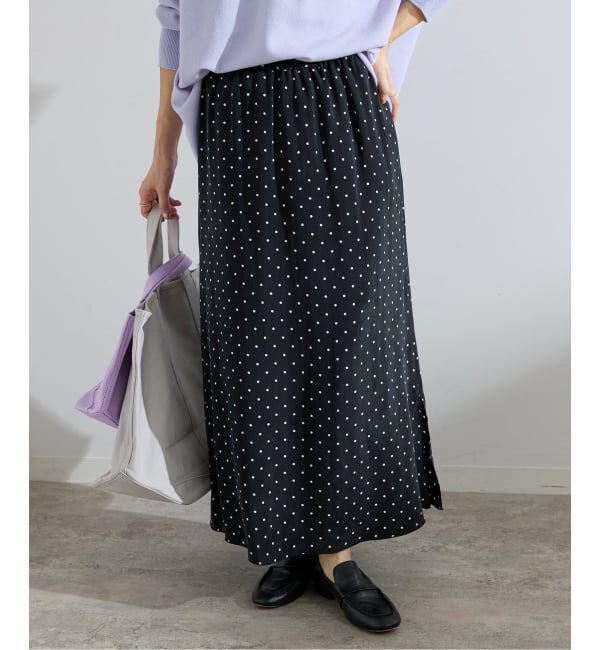 IENA「IPEKERフィブリルドットプリントスカート」|スカート|