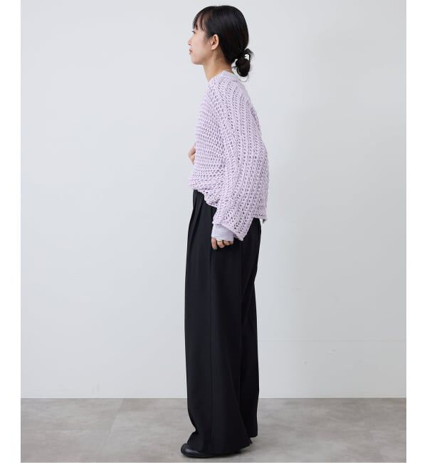 SLOBE IENA「《予約》ギマヤーンメッシュボートネックニット」|ニット・セーター|