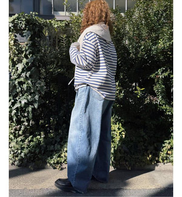 journal standard luxe「《追加2》13OZデニム タックラウンドパンツ」|デニム|