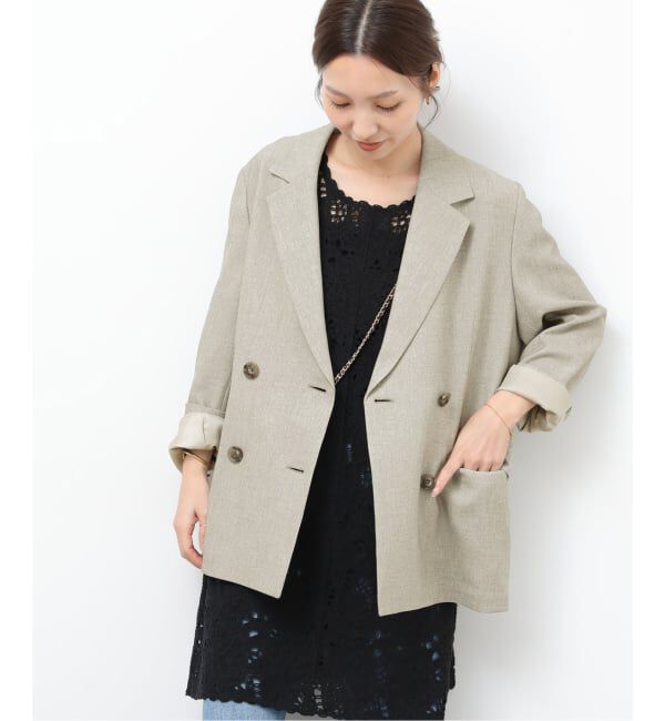 JOURNAL STANDARD relume「《予約》［26SS新作 / 防シワ］メランジドビーダブルジャケット」|テーラードジャケット|