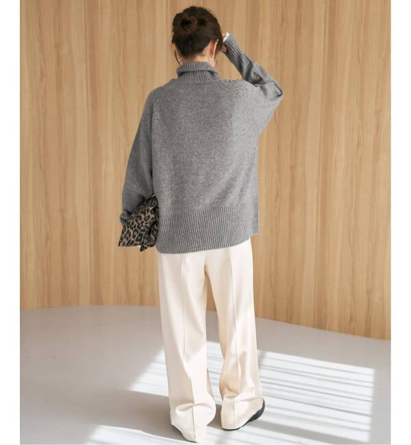 ウールカシミヤ ラグランタートルニット（Spick and Span）｜ルミネの