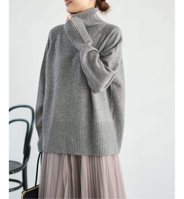 ウールカシミヤ ラグランタートルニット（Spick and Span）｜ルミネの