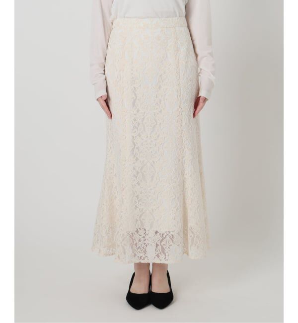  「《予約》【洗える】マーメイドレーススカート」|スカート|