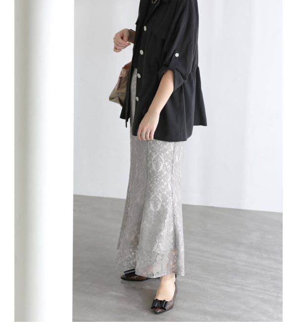  「《予約》【洗える】マーメイドレーススカート」|スカート|