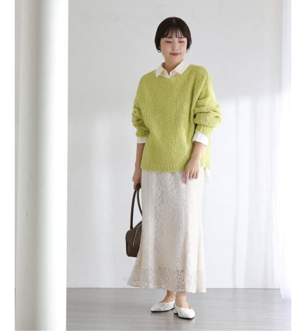  「《予約》【洗える】マーメイドレーススカート」|スカート|