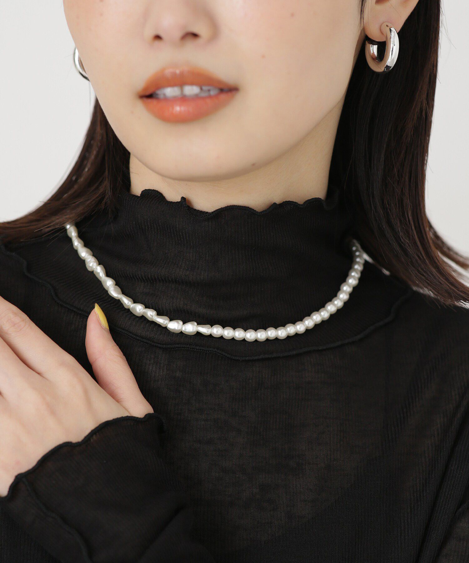 NANO universe「LB.04/コンビパールネックレス」|ネックレス|ホワイト