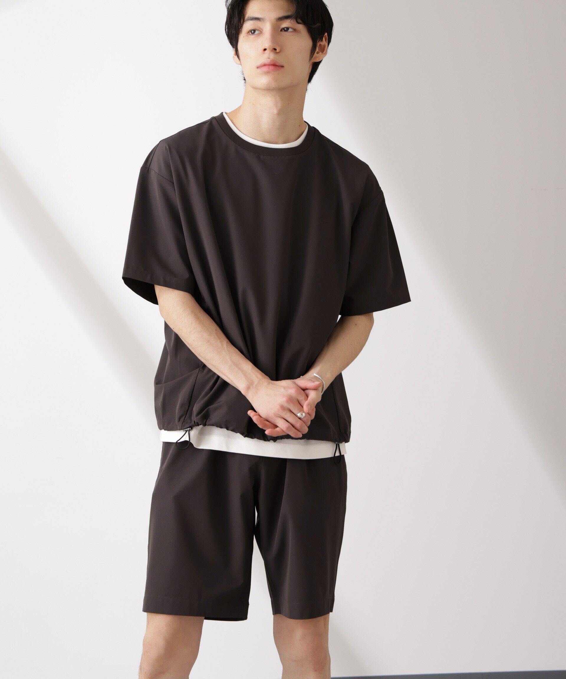  「ライトウェイトストレッチ プルオーバー半袖(セットアップ可)」|Tシャツ・カットソー|