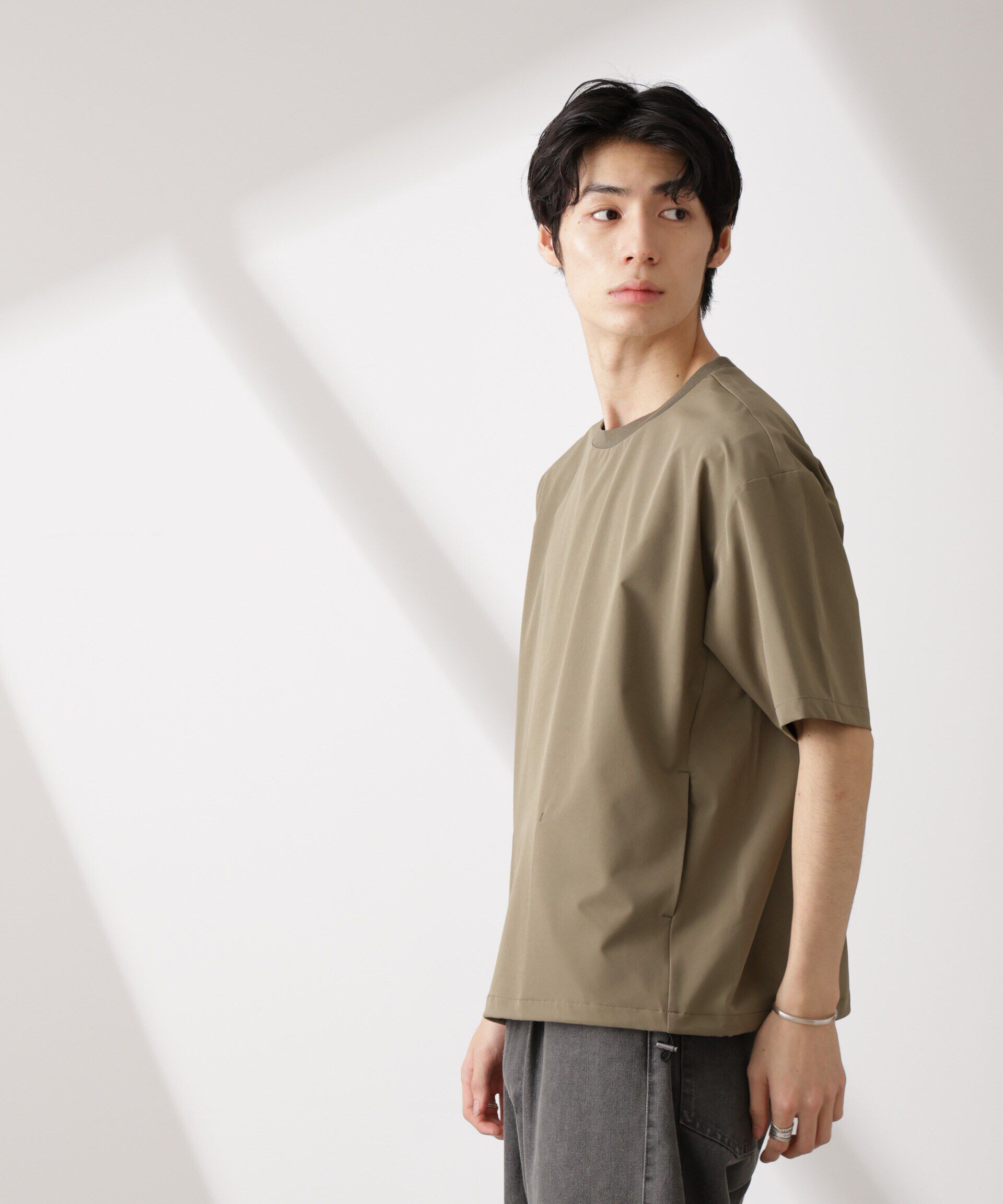  「ライトウェイトストレッチ プルオーバー半袖(セットアップ可)」|Tシャツ・カットソー|