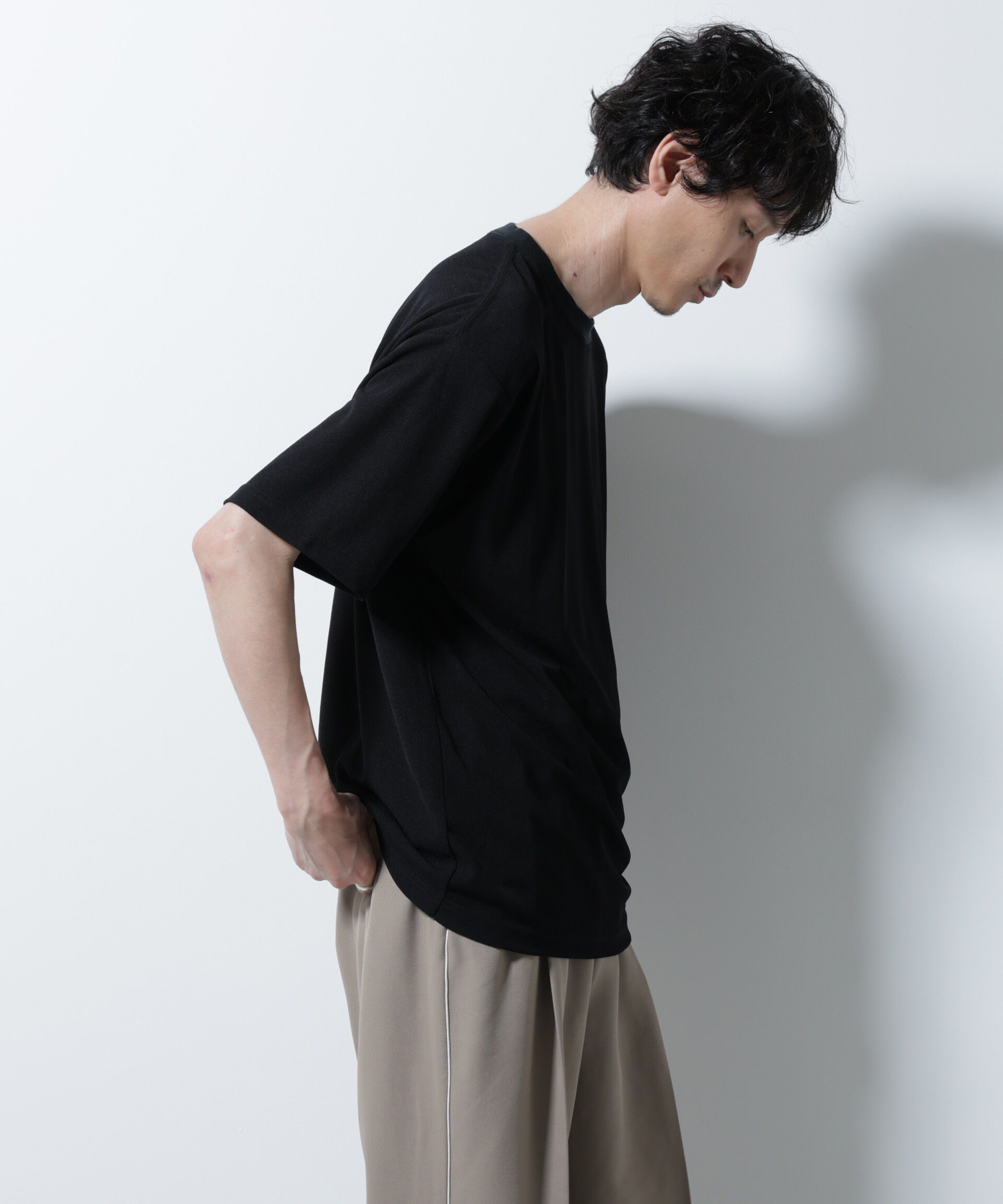 nano･universe「メランジサーフニットＴシャツ半袖」|ニット・セーター|