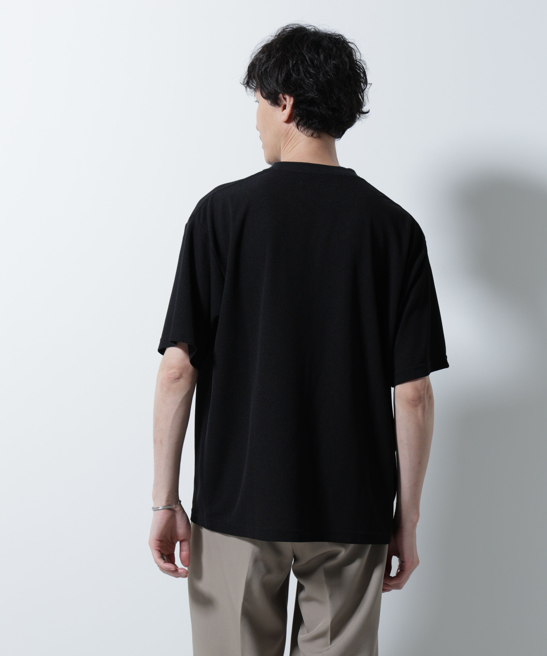 nano･universe「メランジサーフニットＴシャツ半袖」|ニット・セーター|