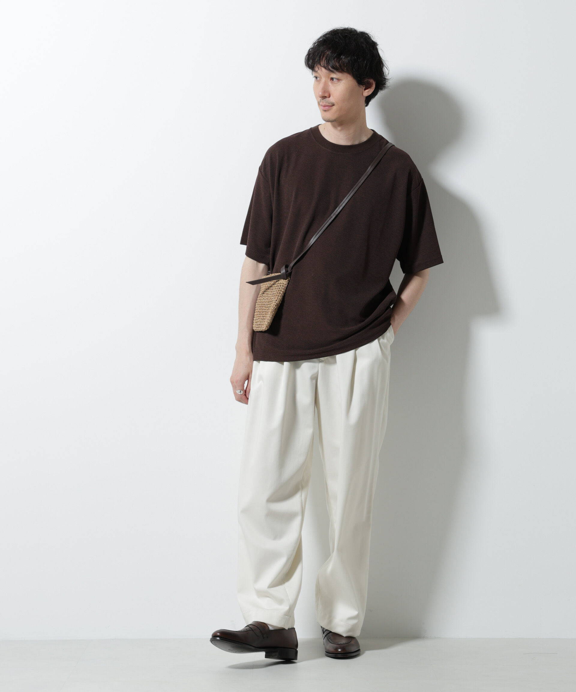 nano･universe「メランジサーフニットＴシャツ半袖」|ニット・セーター|