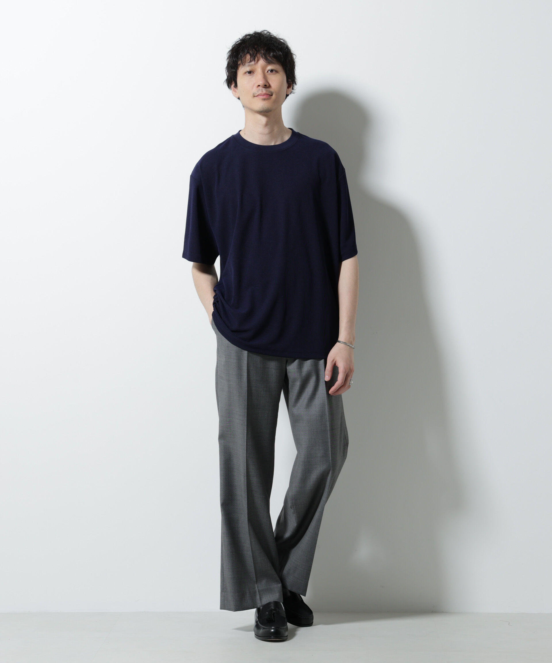 nano･universe「メランジサーフニットＴシャツ半袖」|ニット・セーター|