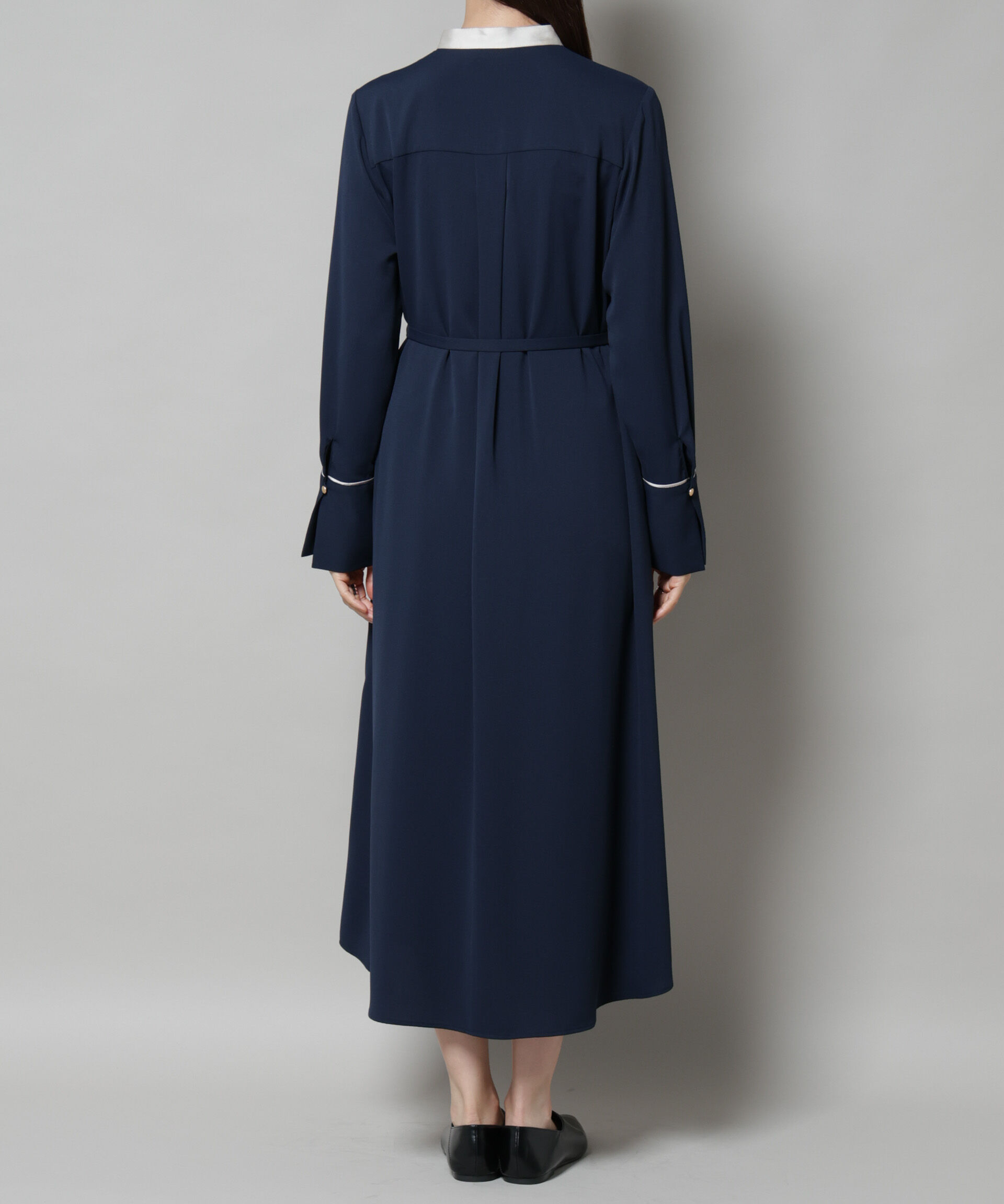 nano･universe「スタンドバイカラーベルト付きワンピース」|ワンピース|