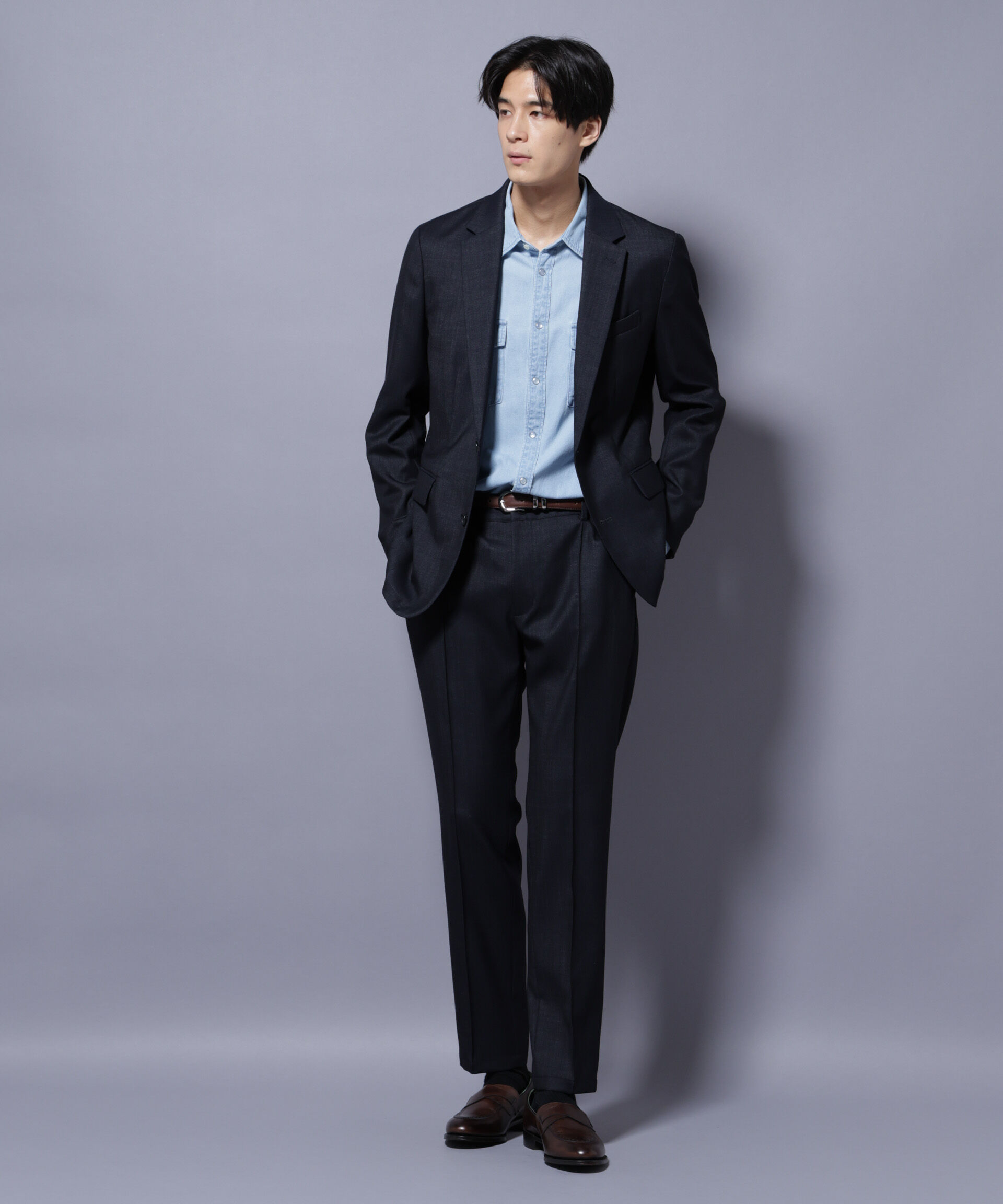 nano･universe「「N TROUSERS PREMIUM」ウールデニムパンツ/STRETCH(セットアップ可)」|スーツ|