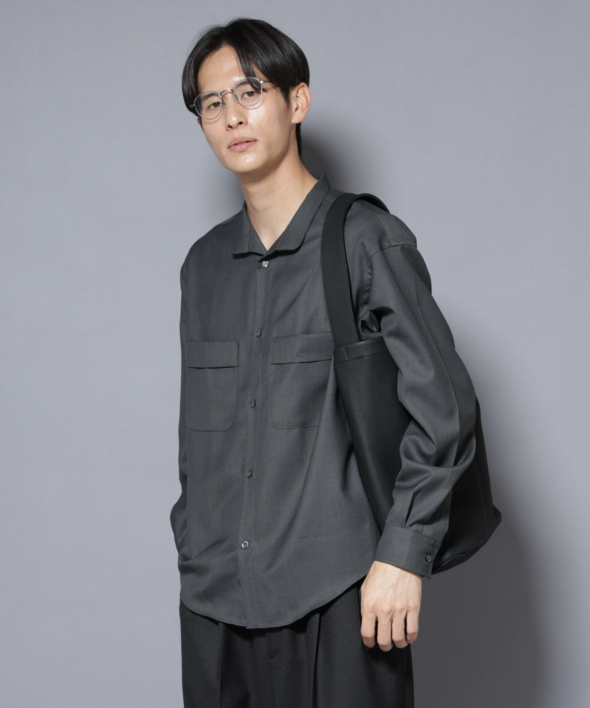 nano･universe「｢Gavante｣ ドライギャバスタンドカラーシャツ」|シャツ・ブラウス|