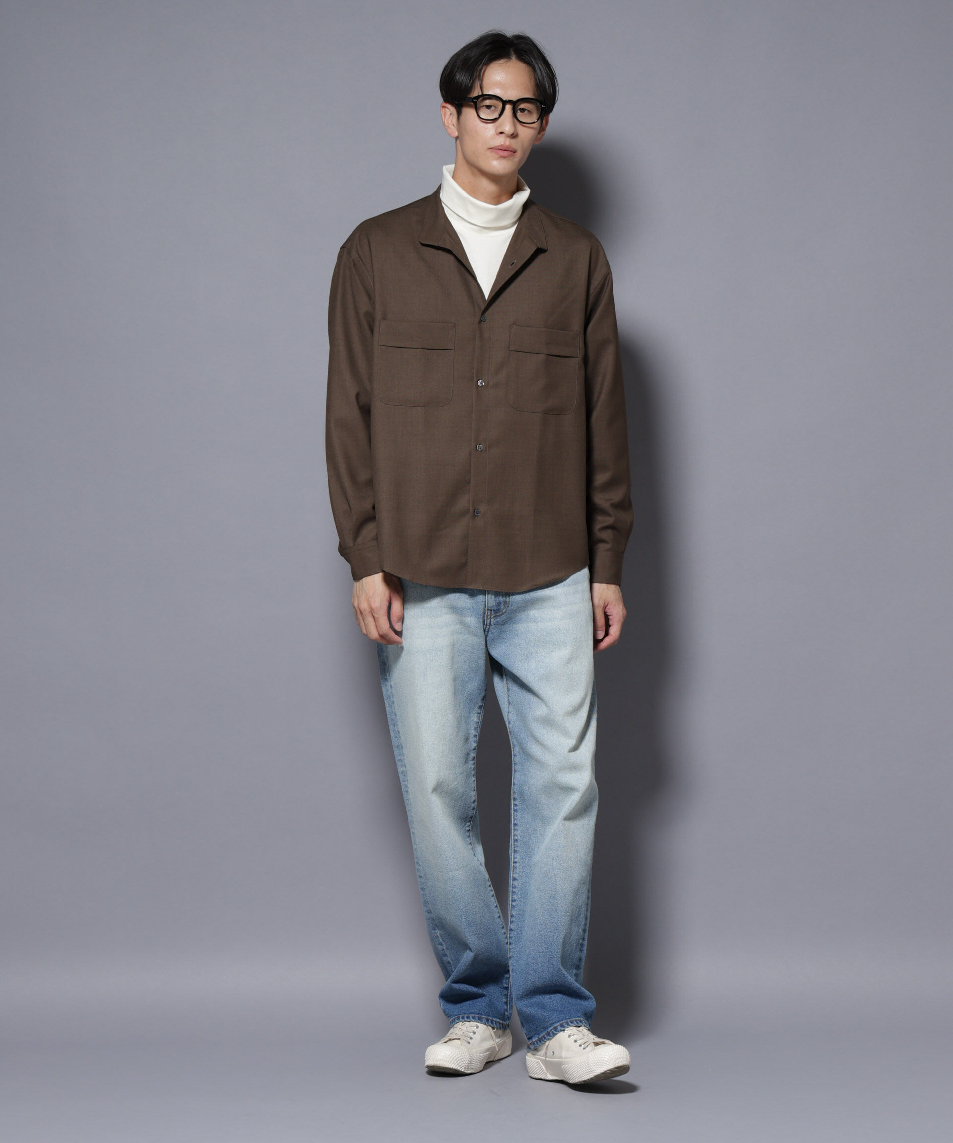 nano･universe「｢Gavante｣ ドライギャバスタンドカラーシャツ」|シャツ・ブラウス|