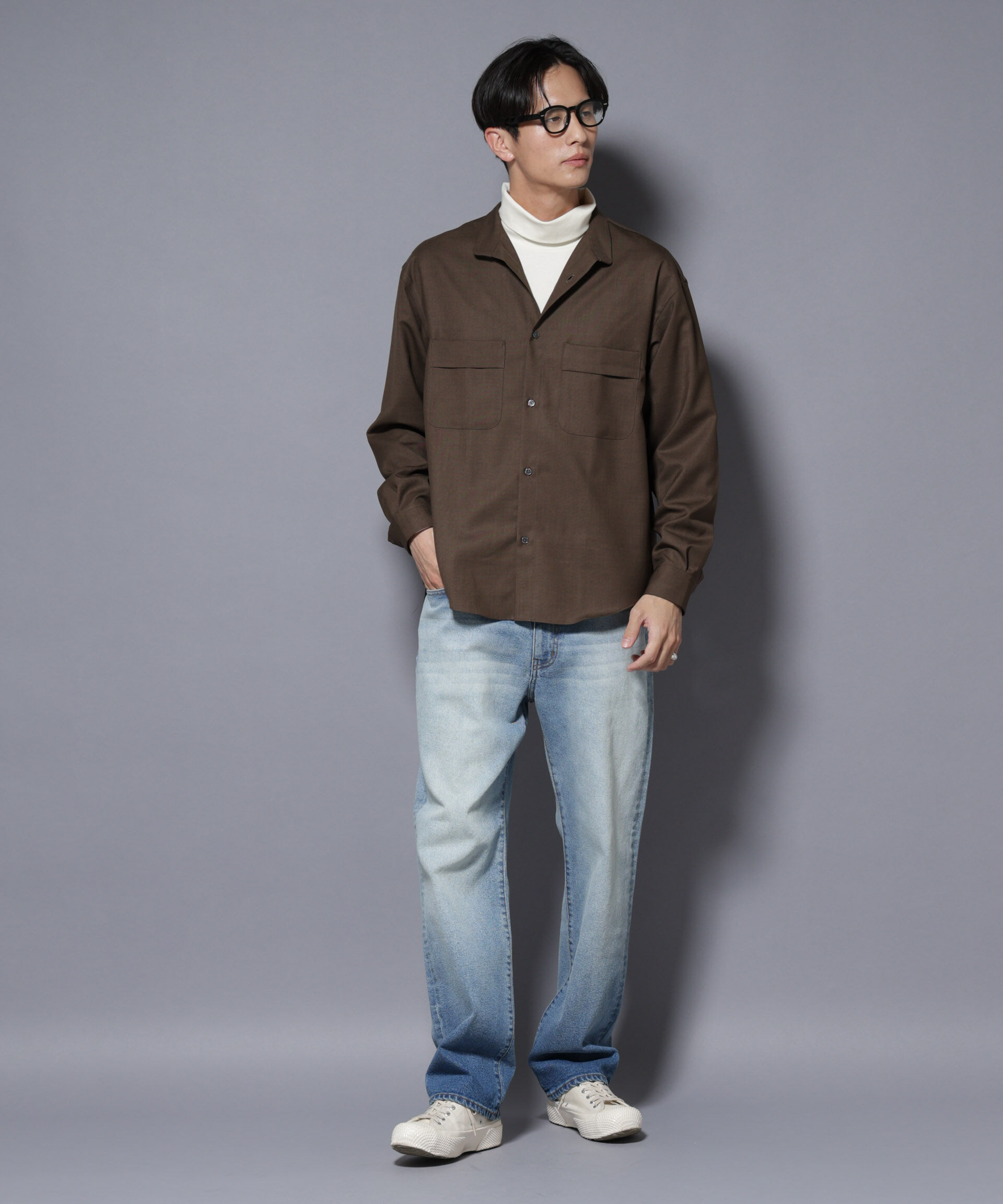 nano･universe「｢Gavante｣ ドライギャバスタンドカラーシャツ」|シャツ・ブラウス|